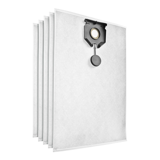 Karcher m Class Fleece Bags 5 Pack - 5 Bags - 300mm x 400mm - White - Fine Dust Collection