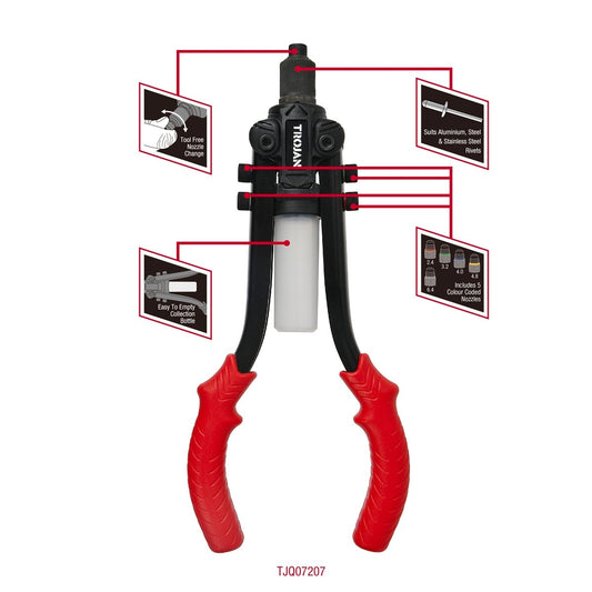 Trojan Rivet Gun - 13 Inch - Aluminium/Steel/Stainless Steel - DIY Use – view 2 - Auzzistore