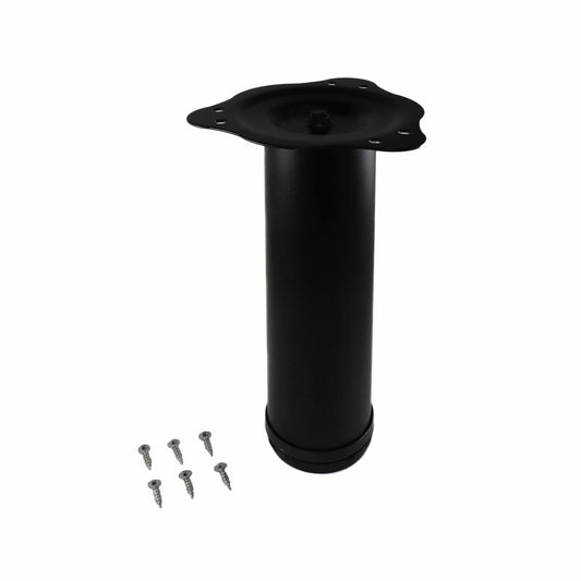 Adoored Table Leg - 60 x 230mm - Steel - Black Round Design - Auzzistore