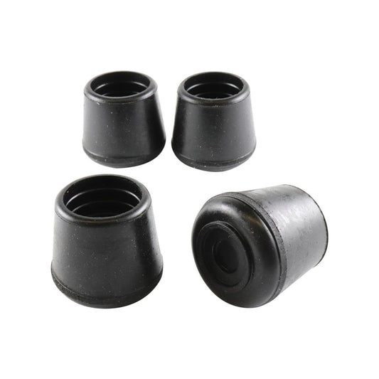 Surface Gard 22mm Black Round Rubber Chair Tip 4 Pack - Easy Glide - Auzzistore
