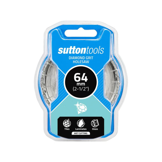 Sutton Tools 64mm Diamond Grit Holesaw - Steel - Durable Cutting Tool - Auzzistore