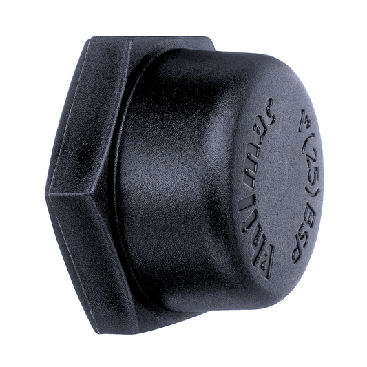 Philmac BSP Thread Pipe Cap 1 1/2 Inch Polypropylene UV Resistant