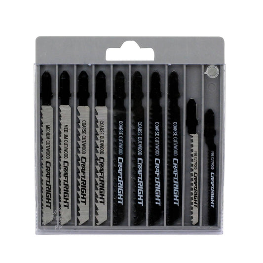 Craftright Jigsaw Blade Set - 10 Piece - High Carbon Steel - Durable - Auzzistore