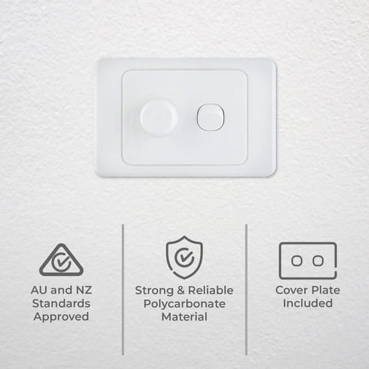 Deta Light Dimmer - 400VA - Polycarbonate - Leading Edge – view 2 - Auzzistore