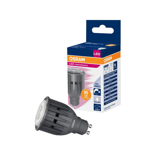 Osram GU10 Downlight Globe - 10W - Aluminium - Dimmable Warm White