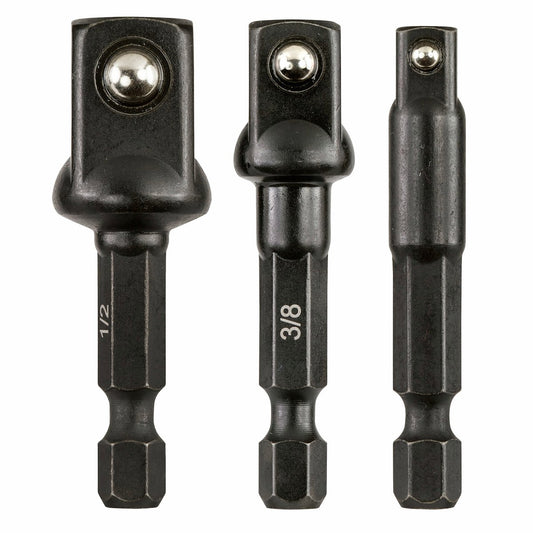Irwin Impact Pro Performance 3 Piece Socket Adaptor Set - 1/4" Hex Shank - High Torque – view 2 - Auzzistore