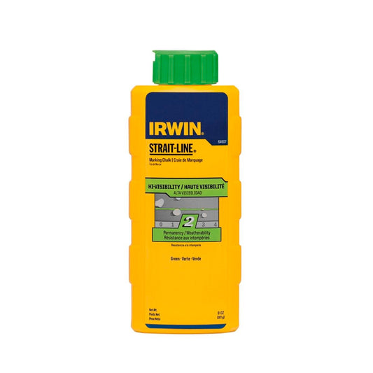 Irwin Strait Line Marking Chalk - 8oz - Green - Hi-Visibility - Auzzistore