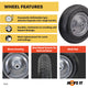 Move It Pneumatic Wheel 3.00 x 8mm Rubber Steel Shock Absorbent
