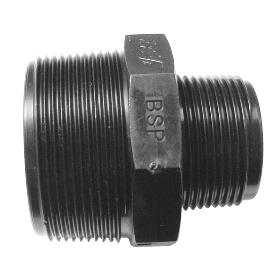 Philmac BSP Threaded Pipe Nipple 1 x 3/4 Inch Polypropylene Durable - Auzzistore