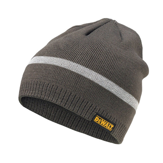 Dewalt Black Reflective Beanie - 100% Acrylic - One Size Fits Most - Warmth & Visibility - Auzzistore