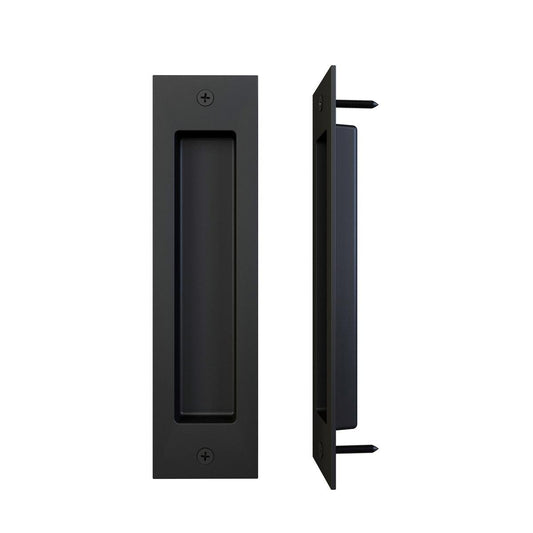 Rolltrak Barn Door Recessed Handle - Matte Black - Steel - Easy Install - Auzzistore