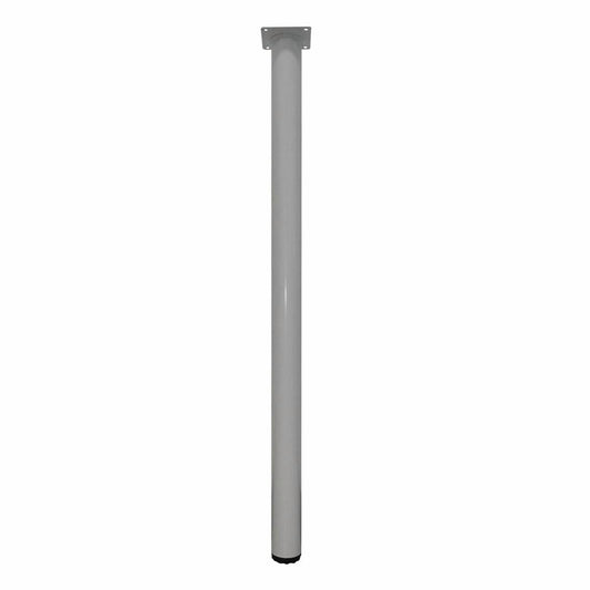 Adoored 40 x 710mm White Round Adjustable Metal Furniture Leg - Auzzistore