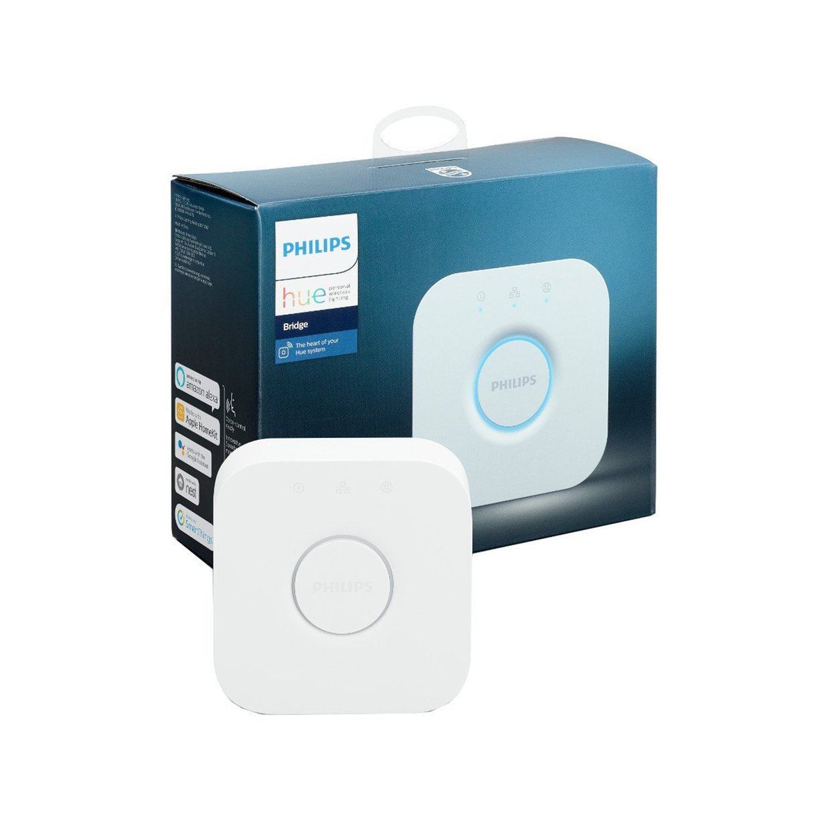 Philips Hue Bridge Smart Accessory - Central Hub for Smart Lighting - White - 140mm x 146mm x 72mm