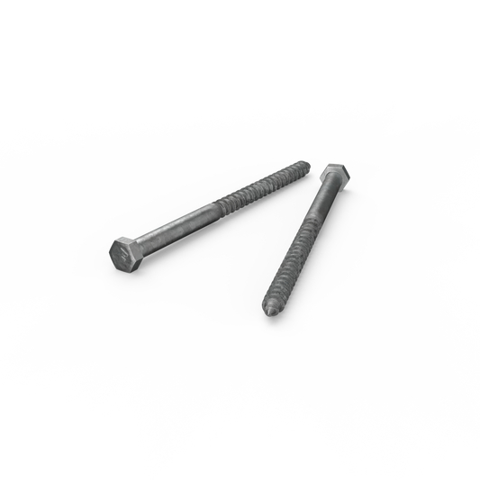 Zenith Hot Dip Galvanised Hex Head Coach Screws M12 x 200mm Each - Auzzistore