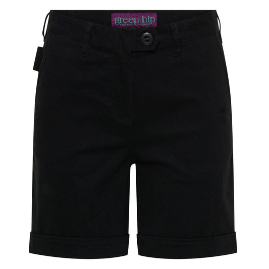 Green Hip Original Shorts Black Size 10 - High-Waisted - UPF 50+ - Comfortable