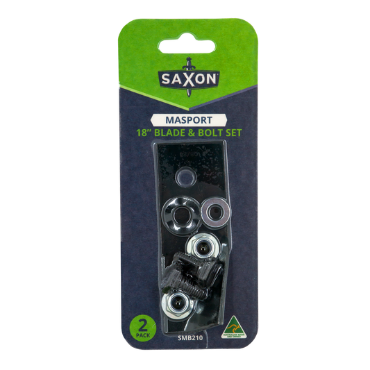 Saxon 18 Mower Blade Bolt Set - 2 Blades 18” - Suits Masport Mowers - Auzzistore