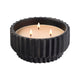 Santalum Estate Sandalwood Citronella Candle - Black Ceramic - 180mm x 90mm - Mosquito Repellent