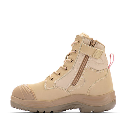 Bata Industrials Women’s Sand Luna Side Zip Safety Boot US 9 - Durable - Comfortable