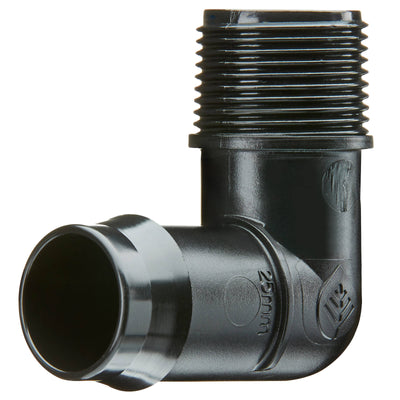 Toro 25mm Barbed Elbow - 20mm BSP Male - Polypropylene - Durable
