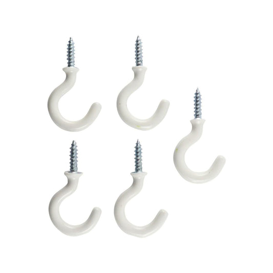 Everhang Cup Hooks - 12mm - PVC - Easy to Install - 5 Pack - Auzzistore