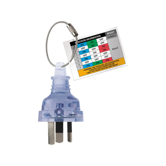 Deta Power Outlet Tester Plug - 240V - PVC - Safe Wiring Detection - Auzzistore