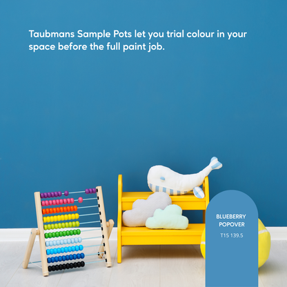 Taubmans Hi C Blue Sample Pot 250ml Water-Based Easy Apply