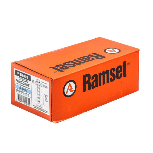 Ramset AnkaScrew - 6 x 50mm - Galvanised - 100% Removable - 50 Pack - Auzzistore