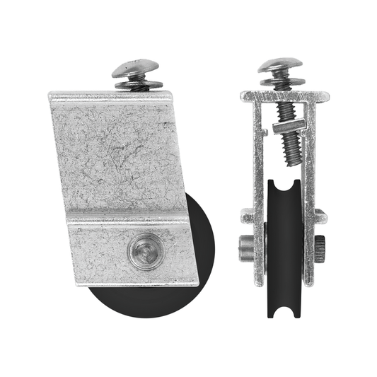 Rolltrak Adjustable Steel Carriage - 34mm x 45mm - Steel - Acetal Roller - Auzzistore
