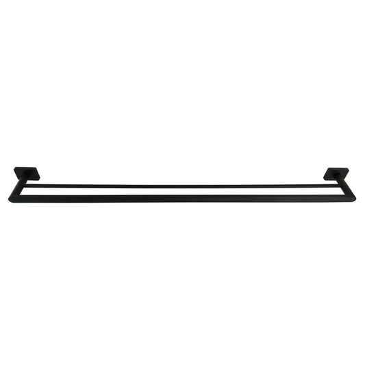 Barelli 900mm Double Towel Rail - Matte Black - Rigoni Collection