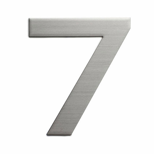 Sandleford Stainless Steel Plaza House Number 7 - 150mm - Silver - Auzzistore