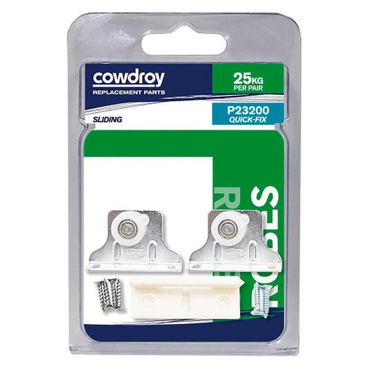 Cowdroy Track Access Quickfix Component Pack - Silver - For 1 Door 19mm+ - Auzzistore