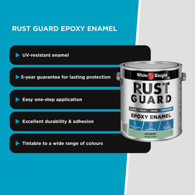 White Knight Rust Guard Epoxy Enamel Paint - 4L - Accent Gloss - UV-Resistant