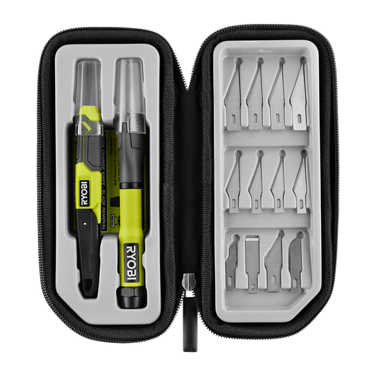 Ryobi 14 Piece Hobby Knife Set - Quick Change & 2-in-1 Knives - 24mm x 28mm x 292mm - Auzzistore