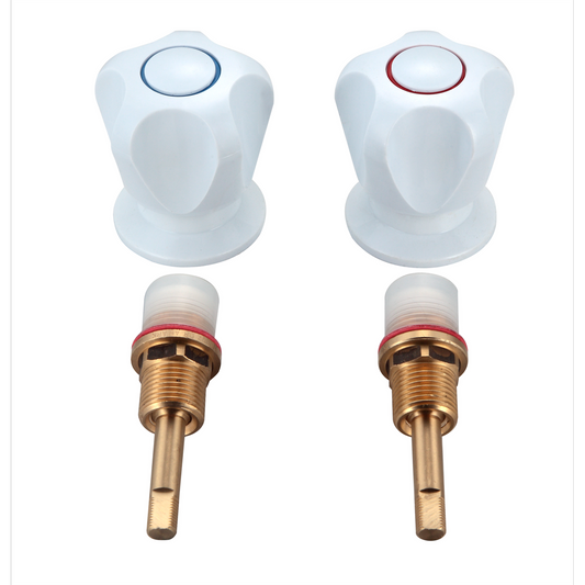 Shaw & Mason White Classic Basin Top Assembly Pair - 54mm ABS Plastic - Durable - Auzzistore