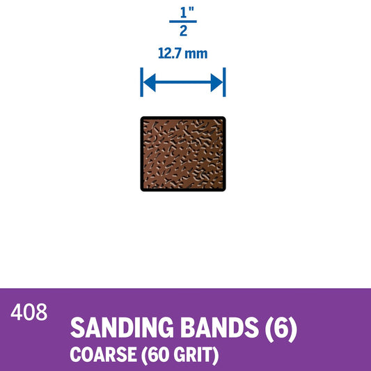 Dremel 60 Grit Sanding Band 13mm 6 Pack - Brown – view 2 - Auzzistore