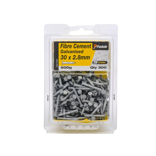 Paslode Galvanised Fibre Cement Nails 30mm 2.8mm 500g Corrosion Resistant - Auzzistore