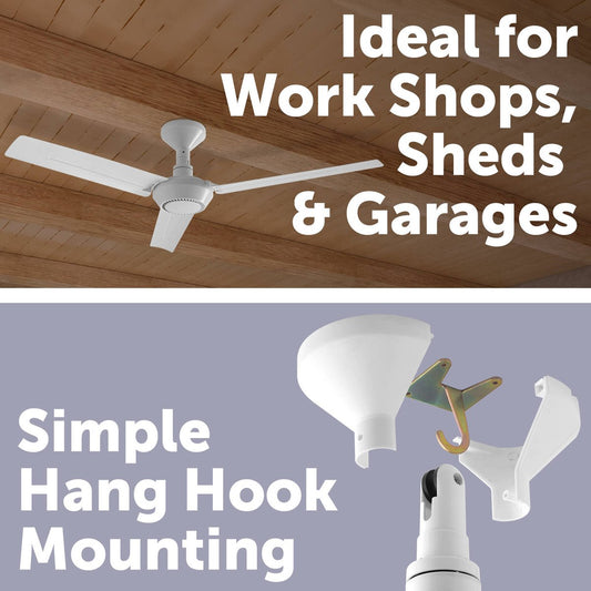 Arlec Ceiling Fan 1200mm Plastic 3 Blade Durable Indoor Use – view 2