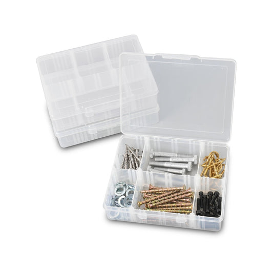 Craftright Storage Box - 6 Compartment - Polypropylene - Translucent – view 2 - Auzzistore