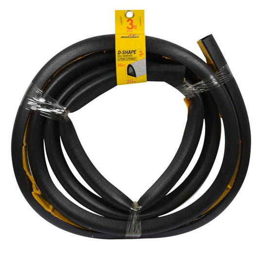 Moroday D Shape Rubber 20mm x 3m EPDM Flexible Durable Profile - Auzzistore