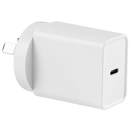 Click 20W USB-C Wall Charger - Compact Design - White - Efficient Charging