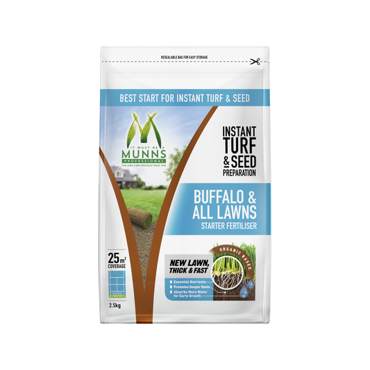 Munns Professional Turf Starter Fertiliser - 2.5kg - Granular - All Lawns – view 2 - Auzzistore