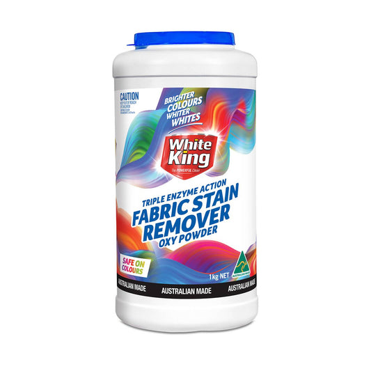 White King Fabric Stain Remover Oxy Powder - 1kg - Tough Stain Removal