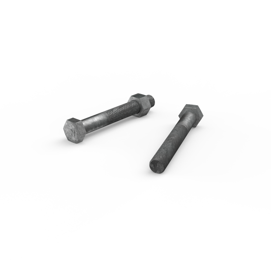 Zenith M16 x 120mm Hot Dip Galvanised Hex Head Bolts and Nuts 12 Pack – view 2 - Auzzistore