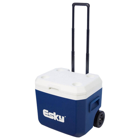 Esky 52L Wheeled Hard Cooler - Plastic - Insulated - Easy Transport - Auzzistore