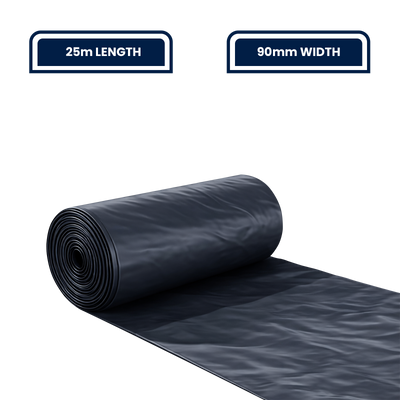Grunt Temporary Downpipe Roll - 90mm x 25m - 100um Polythene - UV Safe
