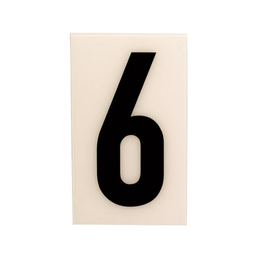 Sandleford 60mm White Self Adhesive House Number 6 - Durable Polycarbonate - Auzzistore