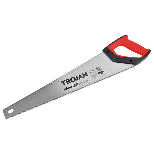 Trojan 500mm Hand Saw - 9 TPI - Durable Triple Ground Teeth - Comfort Grip