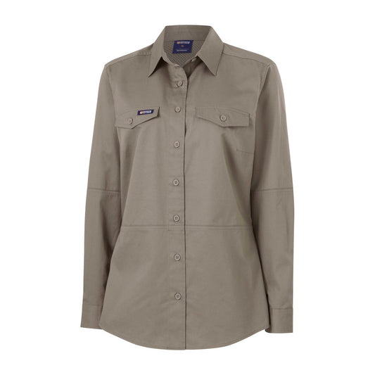 Citeco Womens Long Sleeve Shirt Size 10 - Khaki - UPF 50+ Sun Protection – view 2