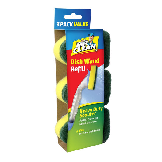 Mr Clean Heavy Duty Dish Wand Refills 3 Pack - 85mm x 40mm x 185mm - Tough Grime Removal – view 2