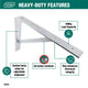 Carinya Heavy Duty Straight Stay Bracket 400kg 400x300mm Galvanised Steel